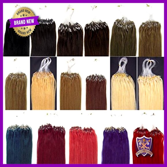 Remy Human Hair Extensions Micro Ring Loop Bead Tipped 20 Inch main image 4